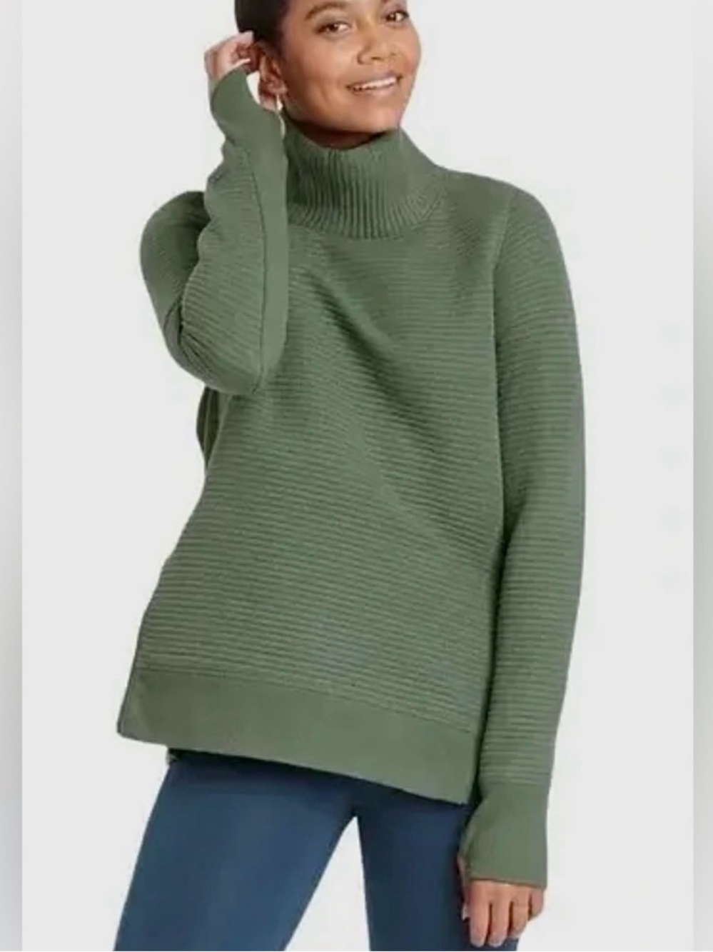 Quilted turtleneck pullover - size S